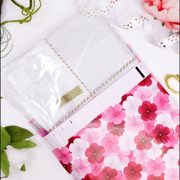 50 10X13 Hibiscus Flower Poly Mailers CLEARANCE - Picture 3 of 6